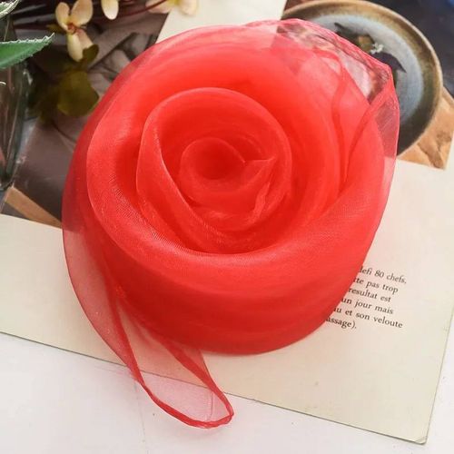 Écharpe Carrée En Mousseline De Soie,12 Pièces,45/60/70cm,Petite Écharpe Pour Spectacle De Danse Pour Enfants,Couleur Bonbon,Cadeau-45x45cm-Pastèque Rouge