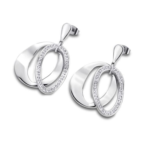 Lotus Style Boucles Doreilles Pierre Argent Ls1672-4/1 Boucles Doreilles Acier Inoxydable Jls1672-4-1