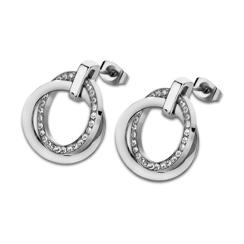 Boucles Doreilles Lotus Style Argent Ls1780-4/1 Boucles Doreilles Clous Femme Acier Inoxydable Jls1780-4-1