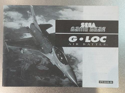 G Loc Air Battle - Notice Officielle Game Gear - Sega