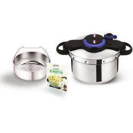 Autocuiseur SEB ClipsoMinut French cocotte 7.5L P4624825 avec un livre de recettes