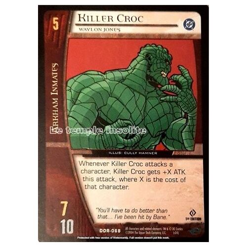 Carte Vs System Dc Comics - Killer Croc, Waylon Jones Dor-068 Vo