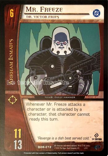 Carte Vs System Dc Comics - Mr. Freeze, Dr. Victor Fries Dor-072 Vo