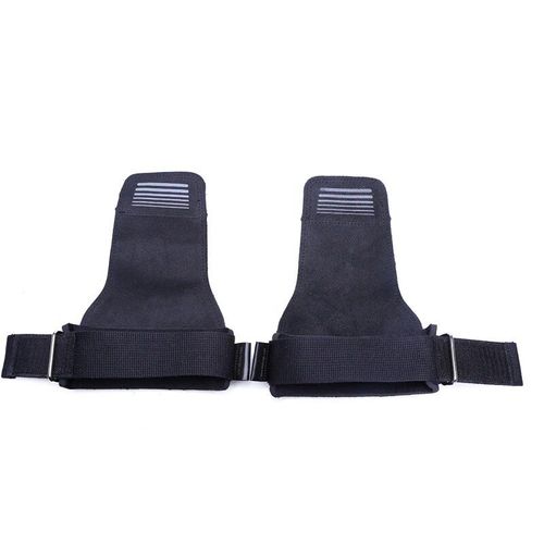 Gants De Gymnastique Double Couche En Cuir De Vache,1 Paire,Barre Haute Horizontale,Équipement De Levage De Poids - Type Cowhide Black-L