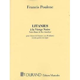 Poulenc Litanies À La Vierge Noire Sma / Orgue