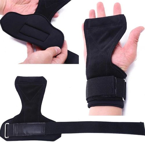 Gants De Gymnastique Double Couche En Cuir De Vache,1 Paire,Barre Haute Horizontale,Équipement De Levage De Poids - Type Pro Cowhide Black-L