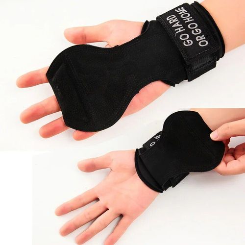 Gants De Gymnastique Double Couche En Cuir De Vache,1 Paire,Barre Haute Horizontale,Équipement De Levage De Poids - Type Update Cowhide Black-L