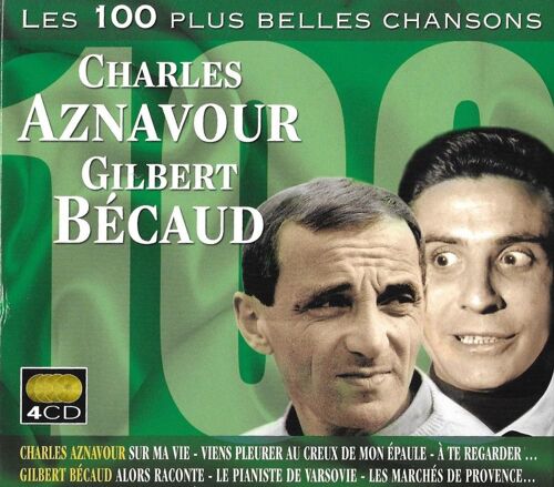 Coffret "Les 100 Plus Belles Chansons" De Charles Aznavour Et De Gilbert Bécaud - 4 Cd
