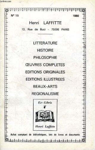 Henri Laffitte, N° 15, 1980 (Catalogue)