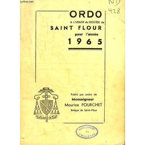 Ordo A L'usage Du Diocese De Saint-Flour, 1965