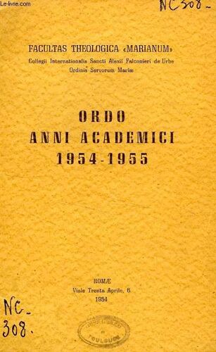Ordo Anni Academici 1954-1955