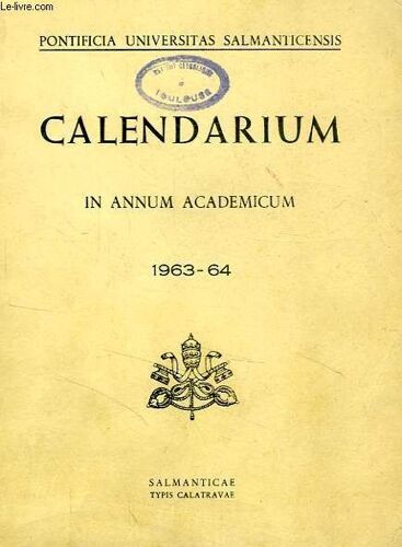 Calendarium In Annum Academicum 1963-1964