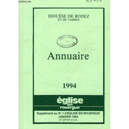 Diocese De Rodez Et De Vabres, Annuaire 1994