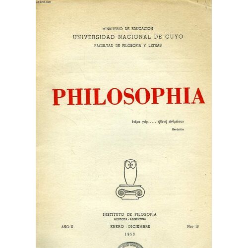 Philosophia, Año X, N° 18, 1953