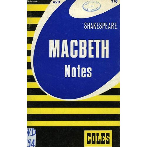 Shakespeare, Macbeth, Notes