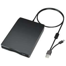 Lecteur de Disquette USB Double Interface Externe C pour PC Portable Ordinateur Bureau