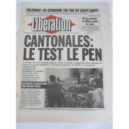 Libération 1183 Cantonales : Le Test Le Pen