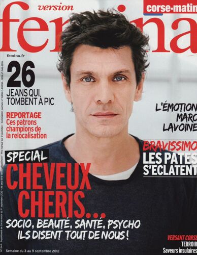 Version Femina (Edition Corse Matin) / 03-09-2012 N°544 : Marc Lavoine (2p)