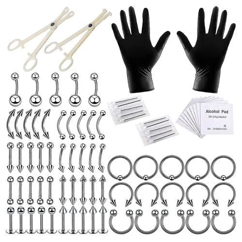 Kit De Perçage Professionnel Kit De Perçage Corporel En Acier Piercing Aiguilles Piercing 