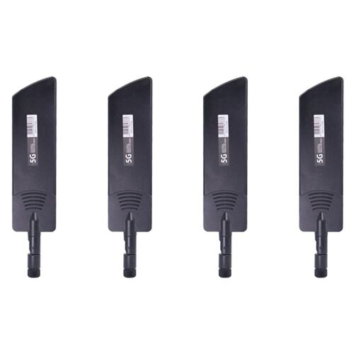 4 PièCes 5G/3G/4G/GSM Full Band Omni Wireless Smart Meter Router Module Gain 40DBi Antenna, Black SMA Male