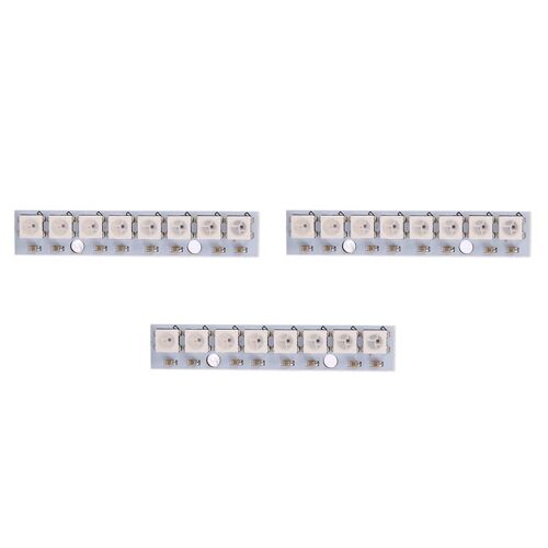 3pièces 8 x WS2812B 5050 RGB Conduite, Panneau de Lumieres LED, Bande en Couleur Integree pour NAZE32 CC3D