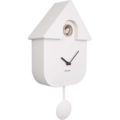 Horloge murale moderne Cuckoo Blanc