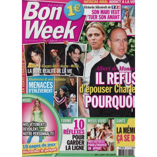 Bon Week / 31-08-2006 N°10 : Tom Cruise (1p) - Madonna (1p) - Charlène De Monaco (2p)