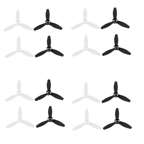16 Hélices Accessoires Lames De Pièces Rechange Pour Parrot Bebop 2 Drone Noir Blanc-Générique