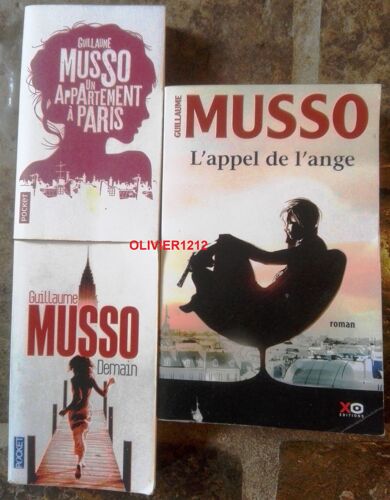 Guillaume Musso --- Lot De 3 Romans Policiers: 1/- Un Appartement À Paris - 2/- Demain 3/- LAppel De LAnge