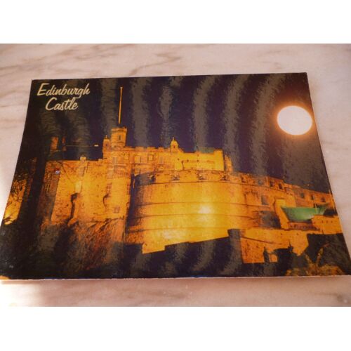 Carte Couleurs Du Château D'edimbourg Sous La Lune.