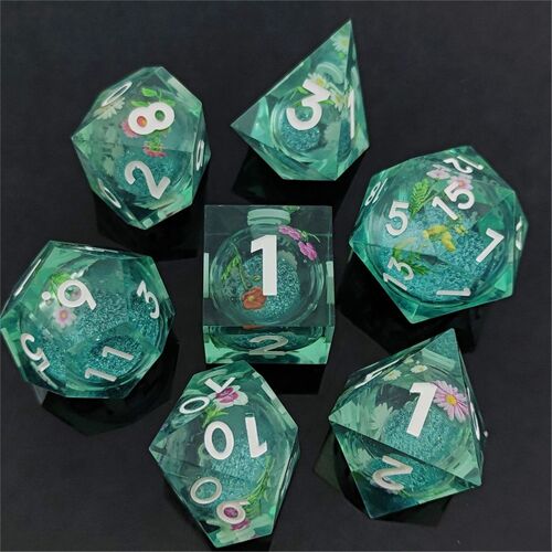 Décalcomanie En Résine Sables Mouvants Pour Dés Du Coc Running Group Dice Dnd Cthulhu Polyhedron De Société Dnd B