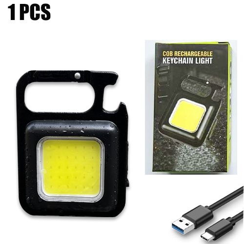 1 PCS 300mAh (1-2 Hours) Mini lampe de poche à LED, porte-clés, multifonction, Portable, COB, lampes de poche pour Camping, travail, pêche, recharge USB ""Nipseyteko""
