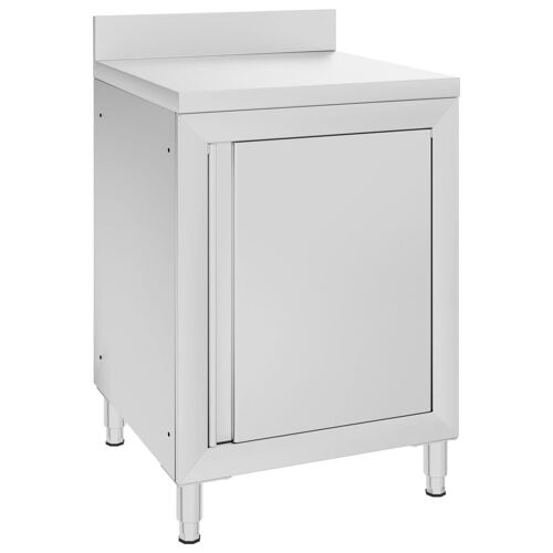 Table De Travail Commerciale Avec Armoire 60 X 60 X 96 Cm Acier Inoxydable Helloshop26 02_0001903