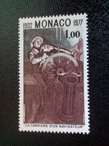 Timbre Monaco Yt 1088 75e Anniversaire De 'la Carrière D'un Marin Barreur 1977 ( 0111104 )