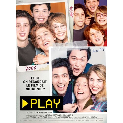 Play - Affiche Originale De Cinéma - Format 120x160 Cm - Un Film De Anthony Marciano Avec Max Boublil, Alice Isaaz, Noémie Lvovsky, Malik Zidi, Arthur Périer - Année 2020