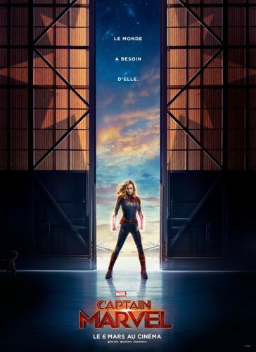 Captain Marvel - 2019 - Brie Larson, Jude Law - Samuel L.Jackson - 40x60cm - Affiche Cinema Originale - Envoi Plié