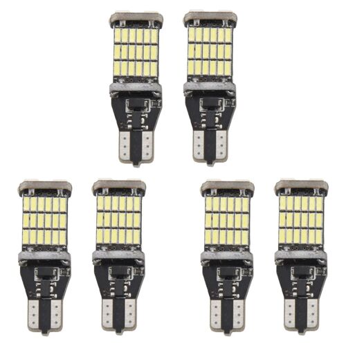 6pcs T15 W16w Une Mené L'ampoule De Secours 920 921 912 Sans Erreur 4014 45smd Soulignant Frein Dc12v