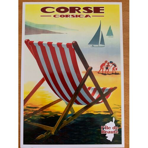 Corse Ile De Beauté - Chaise Longue - 10x15cm - Carte Postale