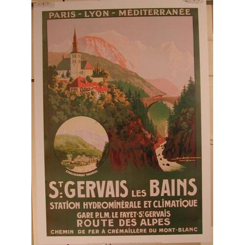 St Gervais Les Bains - Route Des Alpes - 50x70cm - Affiche / Poster Envoi En Tube