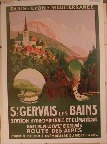 St Gervais Les Bains - Route Des Alpes - 50x70cm - Affiche / Poster Envoi En Tube