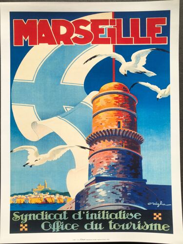 Marseille - Office Du Tourisme / Charles Bèglia - 30x40cm - Affiche / Poster Envoi En Tube