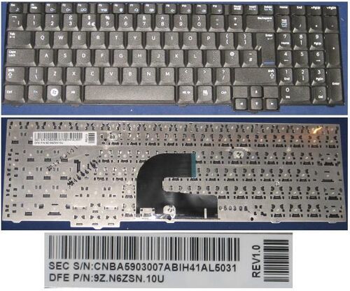 Clavier Qwerty UK Pour SAMSUNG Aegis 600B Series, Noir / Black, NOSTICK, Model: CNBA5903007, P/N: 9Z.N6ZSN.10U