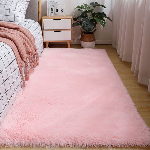 Tapis En Peluche De Grande Taille Pour Salon Et Chambre À Coucher,Décoration De Oral Et Épais - Type Pink-60x90cm