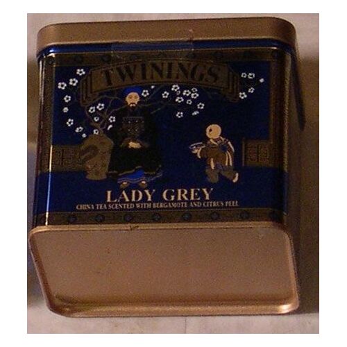 Boite Metal The Twinnings Lady Grey (Vide) Couvercle Pîqué