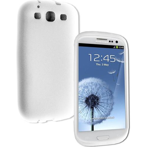 Housse Thermoformée En Silicone Blanc Pour Samsung Galaxy S3 I9300.