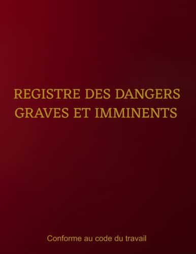 Registre Des Dangers Graves Et Imminents: Journal De Suivi Pour L'enregistrement Des Constats, Conforme Au Code Du Travail (French Edition)