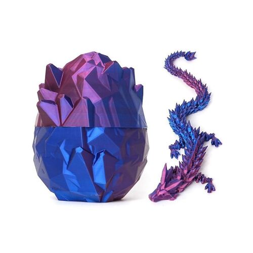 3d Printed Dragon In Egg,Full Articulated Crystal Dragon Executive Desk Toys,Home/Office Decor Xmas