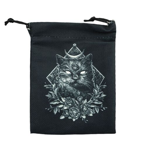 Sac de rangement en velours pour cartes de tarot, impression double face, proximité wstring, jeu de société, GT, nouveau