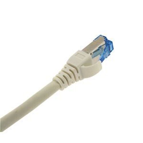 CABLE ETHERNET RJ45 CAT6A S/FTP LSOH 7 m blanc HAUTE QUALITE