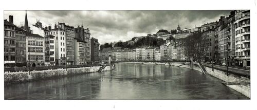 Photo Lyon "La Saône Depuis Le Pont De La Feuilleé"